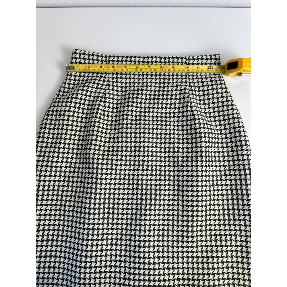 VTG 90s Rina Rossi Houndstooth Skirt Suit Sz 6 Parisian Made USA Career Academia